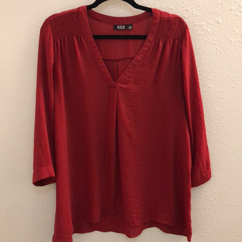 ana Burgundy Blouse